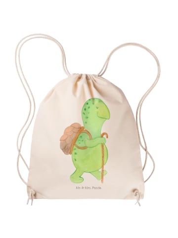 Mr. & Mrs. Panda Gym Bag Schildkröte Wanderer ohne Spruch in Creme