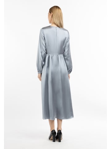DreiMaster Klassik Damen Midikleid in Graublau