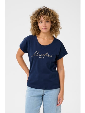 Cream T-Shirt kurzarm CRTinea Loose fit in Perfectly Pale Maritime