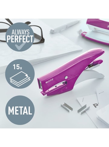 Leitz Heftzange WOW No.10 bis 15 Blatt violett