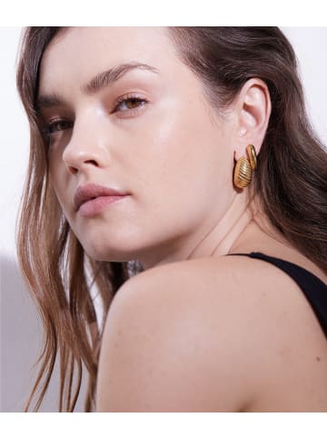 Echtzeit Ohrringe The Modern Basic in gold