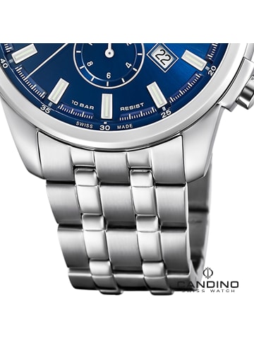 Candino Chronograph-Armbanduhr Candino Sport silber groß (ca. 44mm)