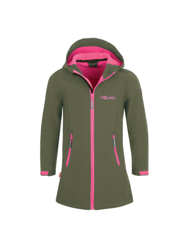 Trollkids Softshell-Mantel "Lillesand" in Dunkle Olive/Hellmagenta