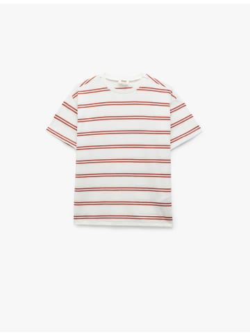 KOTON TSHIRT SS in Ekru Gestreift