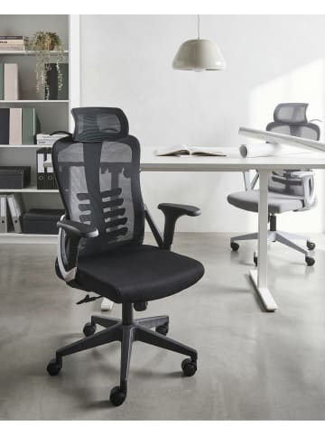 Beliani Professioneller Bürostuhl ERGONOX in Schwarz - (W) 60 x (H) 119 x (L) 70 cm