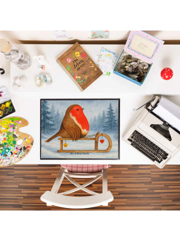 Mr. & Mrs. Panda schreibtischunterlage Rotkehlchen Schlitten Des... in Weiß