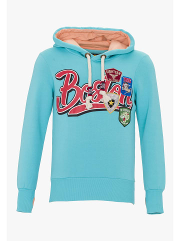 PLUS EIGHTEEN Herren Kapuzenpullover in Türkis