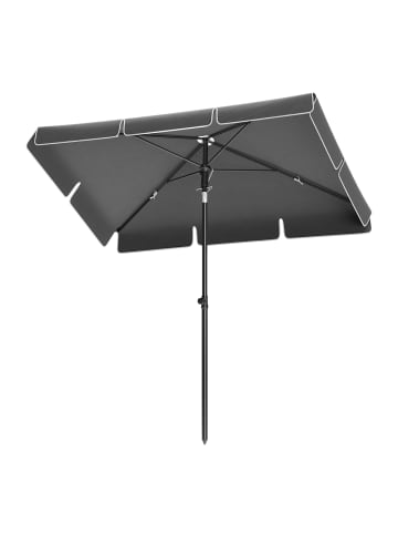 SONGMICS Sonnenschirm Sheld in Grau - (D)200 x (H)125 cm