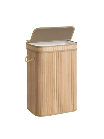 SONGMICS Wäschekorb Ronex in Beige - (B)42.5 x (H)61 x (T)32.5 cm