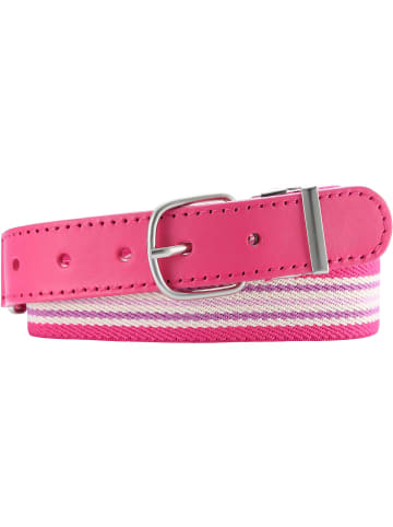 Playshoes Elastik-Gürtel Ringel in Pink