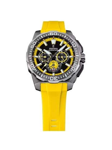 Festina Herrenuhr Chronograph Gelb/Anthrazit