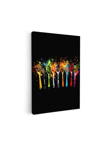 MuchoWow Leinwand bilder Geschmackvolle Löffel (BxH)