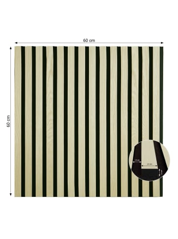 Homestyle4u Akustikpaneel 60x60 2er Set in Creme