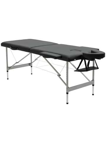 HOMCOM Massageliege-186L x 71B x 62-83H cm-Schwarz