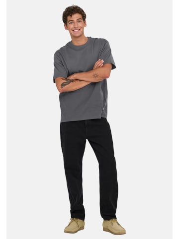 ONLY & SONS T-Shirt Onsfred in Grey pinstripe