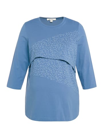 Ulla Popken Shirt in mattes blau