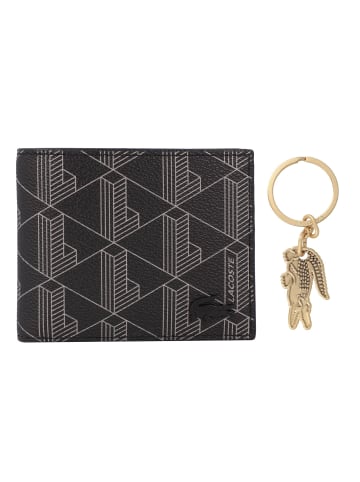 Lacoste Monogram The Blend Geldbörse 11 cm in monogram noir gris