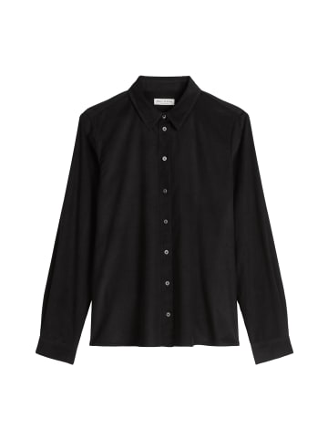 Marc O'Polo Feincord-Langarm-Bluse regular in Schwarz