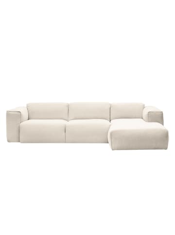 home24 Ecksofa HUDSON 3-Sitzer mit Longchair in Beige