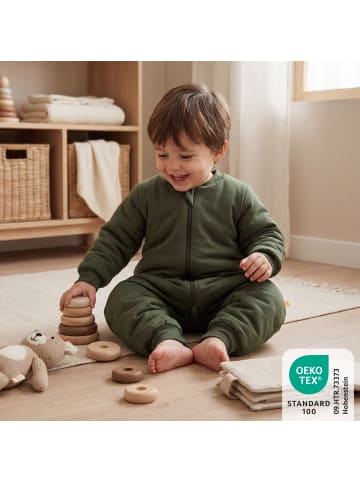 Schlummersack Schlafsack mit Füßen, 3.5 TOG in Grün