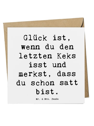 Mr. & Mrs. Panda Einladungskarte Spruch Glück Erfüllung mit Spruch in Weiß