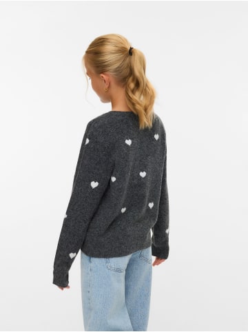 Vero Moda Girl Strickpullover in Dark Grey Melange