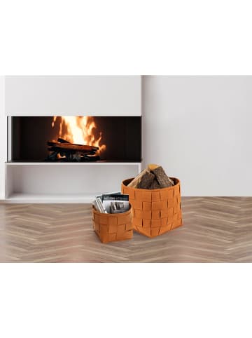 N8WERK Aufbewahrungskorb Filz 40cm rostbraun Braun