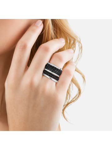Lulu & Jane Ring Metall-Legierung verziert mit Kristallen von Swarovski® in silber