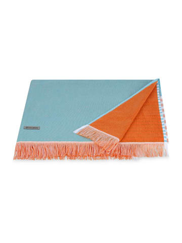 Ross Hamamtuch Stripe in Türkis / orange