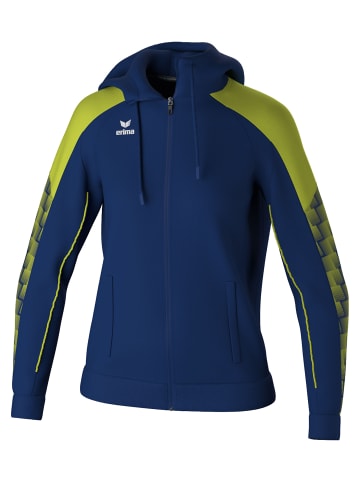 erima Damen Trainingsjacke Mit Kapuze in new navy/lime