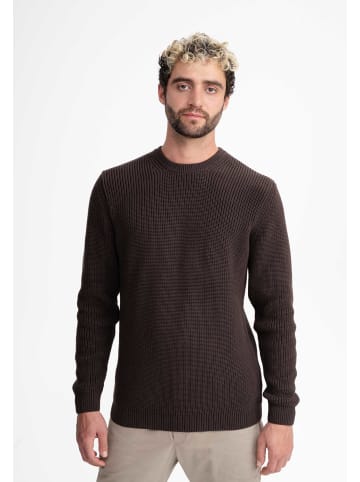MELA Strickpullover Style RAVI in dunkelbraun