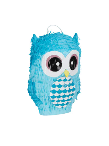 relaxdays 3 x Pinata Eule in Blau