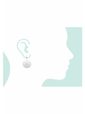 Gemshine Ohrringe Mandala Kreis in silver coloured