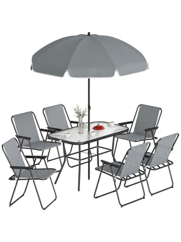 Outsunny Outdoor Essgruppe,119L x 68B x 70H cm,Grau