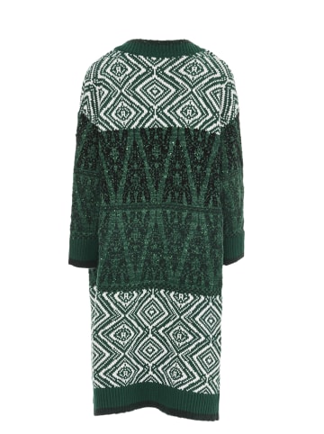 Jalene Damen Strickjacke in Dunkelgrün