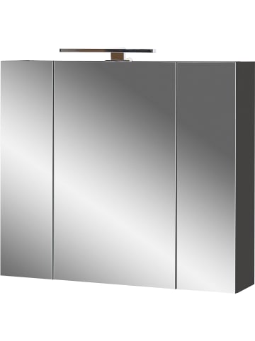 KADIMA DESIGN Spiegelschrank mit LED & Soft-Close — Made in Germany Spiegel in Graphit