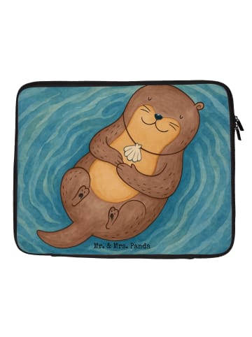 Mr. & Mrs. Panda Laptop Tasche Otter Muschel Design ohne Spruch in Weiß
