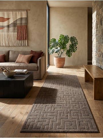 KADIMA DESIGN Teppichläufer Geometrisch pflegeleicht Wohnzimmer Schlafzimmer Flur in Braun
