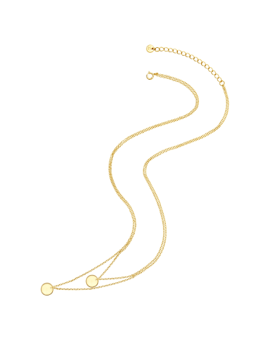 Glanzstücke München Halskette Kreis Sterling Silber in gelbgold