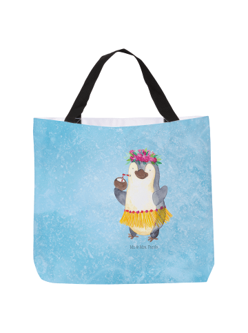Mr. & Mrs. Panda Schultertasche Pinguin Kokosnuss ohne Spruch in Eisblau