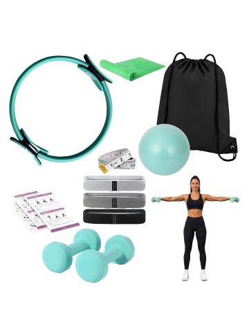 relaxdays 11-tlg. Pilates Set in Grün