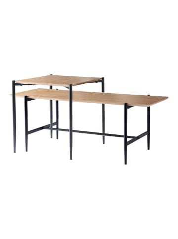CALICOSY 2er-Set Couchtische JESSIE in Helles - (W) 100 x (H) 38 x (L) 40 cm