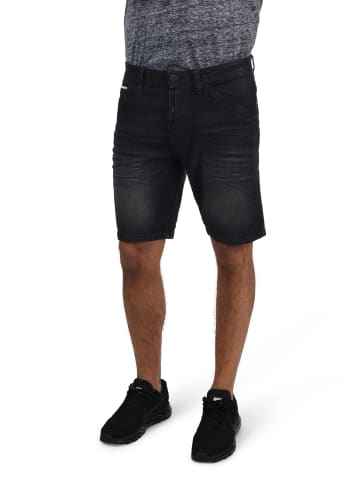 INDICODE Jeansshorts IDAlessio 70191MM kurze Hose im Knitterfalten-Look in Schwarz