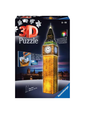 Ravensburger Konstruktionsspiel Puzzle 216 Teile Big Ben bei Nacht 8-99 Jahre in bunt