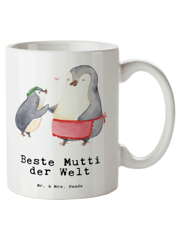 Mr. & Mrs. Panda Keramikbecher Pinguin Beste Mutti der Welt mit ... in Weiß