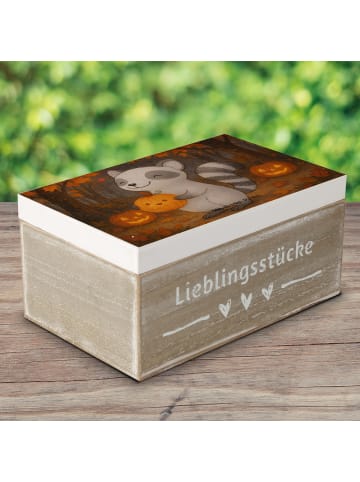 Mr. & Mrs. Panda Aufbewahrungsbox Waschbär Kürbis Design ohne Sp... in Weiß