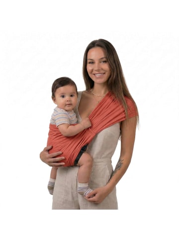 Schmusewolke Speedy Terracotta - Hüfttrage aus Musselin