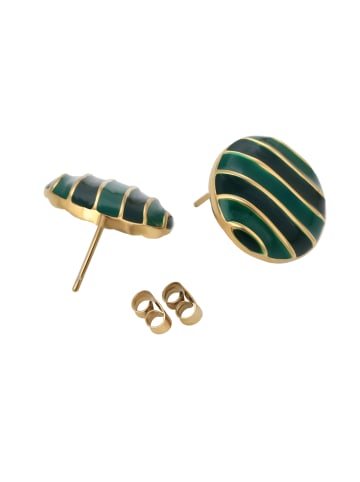 gaya Women Earrings in Gold Green Black
