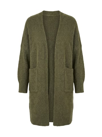 Ulla Popken Strickjacke in dunkel khaki