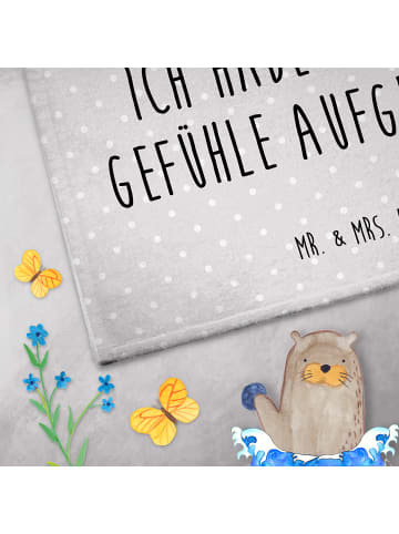 Mr. & Mrs. Panda Gästehandtuch Koala Künstler mit Spruch in Grau Pastell